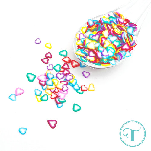 *Last Chance* Vibrant Hearts Clay Embellishments
