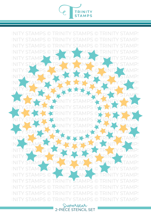 Superstar - 6x6" Laser Cut 2-piece Stencil Set