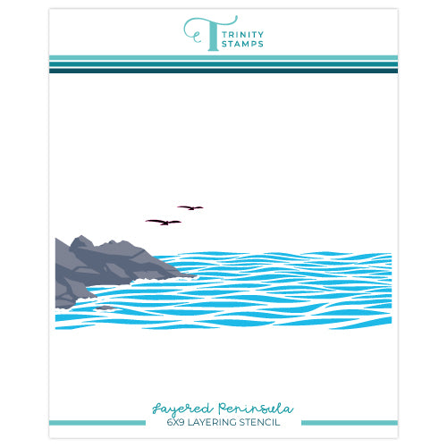 Layered Peninsula 6x9 Stencil