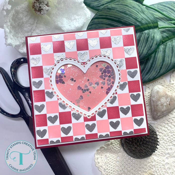 Checkered Background 6x6 Stencil