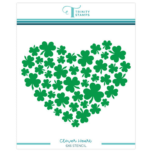 Clover Heart 6x6 Stencil
