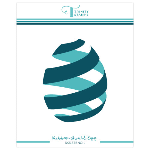 Ribbon Twirl Egg 6x6 Layering Stencil