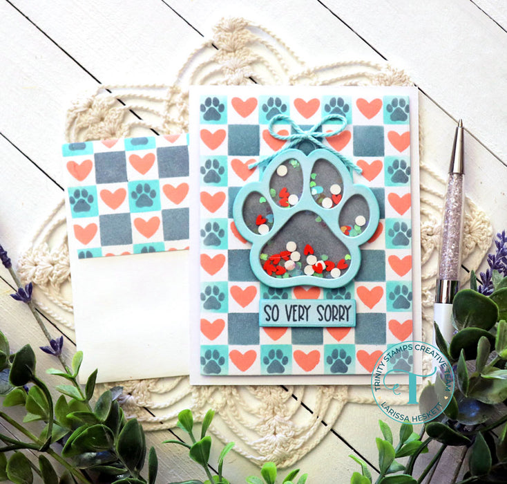Paw Print Shaker Tag Die Set