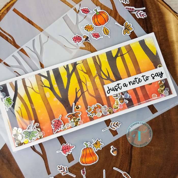 Layered Forest Slimline - 3-Piece Stencil Set