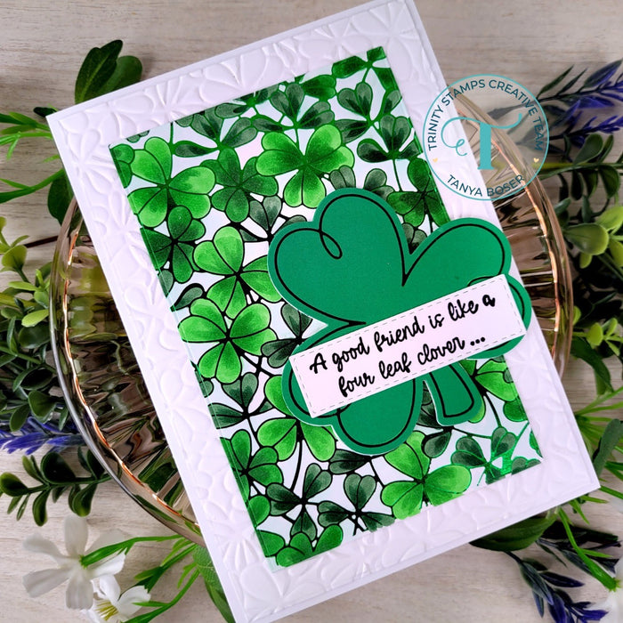 Clover Background Foil Plate