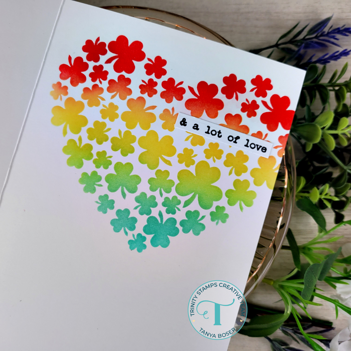 Clover Heart 6x6 Stencil