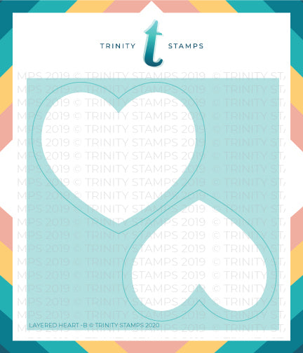 Layered Heart - 6x6" Laser Cut 2-Piece Layering Stencil Set
