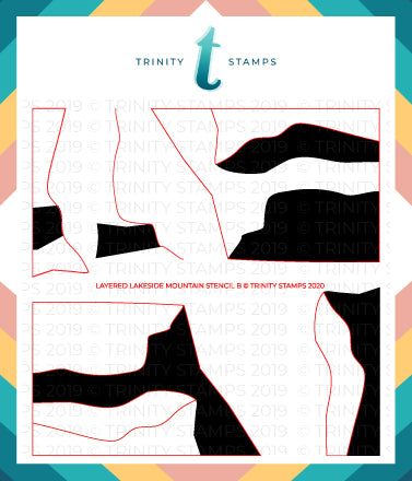 *Last Chance* Layered Lakeside Mountain - 6x6" Laser Cut 3-Piece Layering Stencil Set