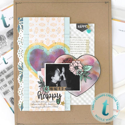 Layered Heart - 6x6" Laser Cut 2-Piece Layering Stencil Set