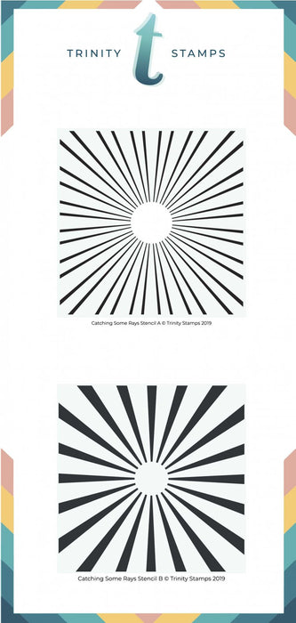 Catching Some Rays - 6x6" Laser Cut 2-piece Layering Stencil Set