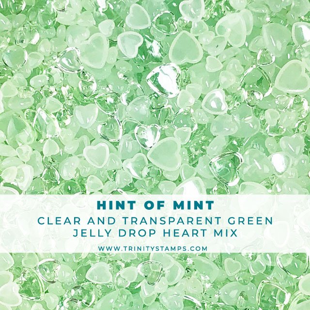 *Last Chance* Jelly Heart Baubles - Hint of Mint