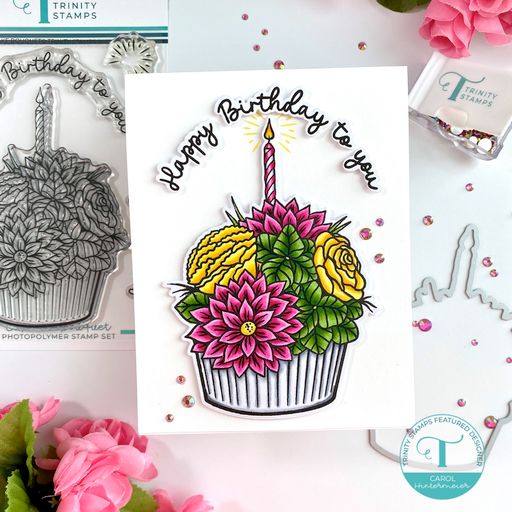 Cupcake Bouquet 4x6 Stamp Set