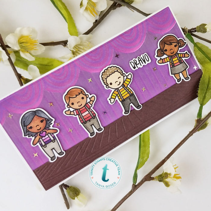 Curtain Call - 6x9" Laser Cut 3-piece Layering Stencil Set