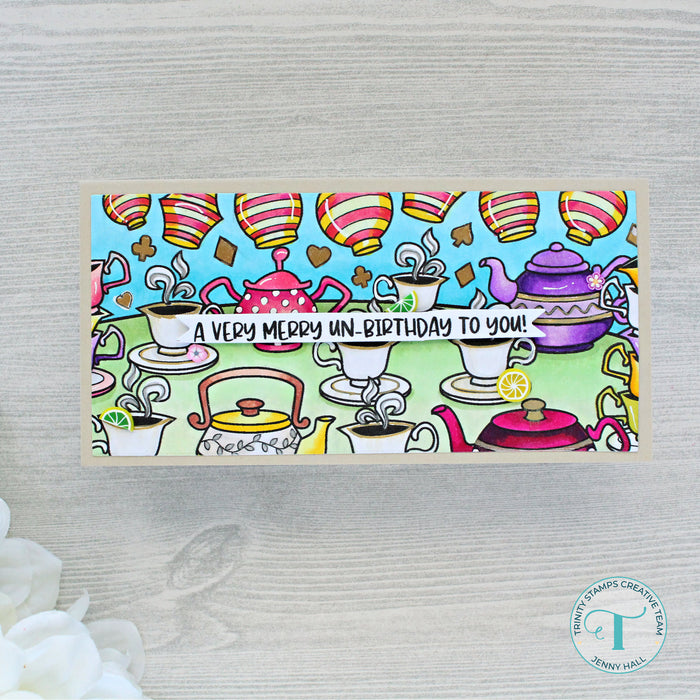 Tea Party 4x11 Stamp Set