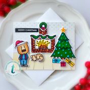 Cozy Christmas Cottage 4x8 Stamp Set