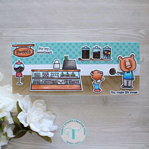 Cozy Bear Sweet Shop 4x8 Stamp Set