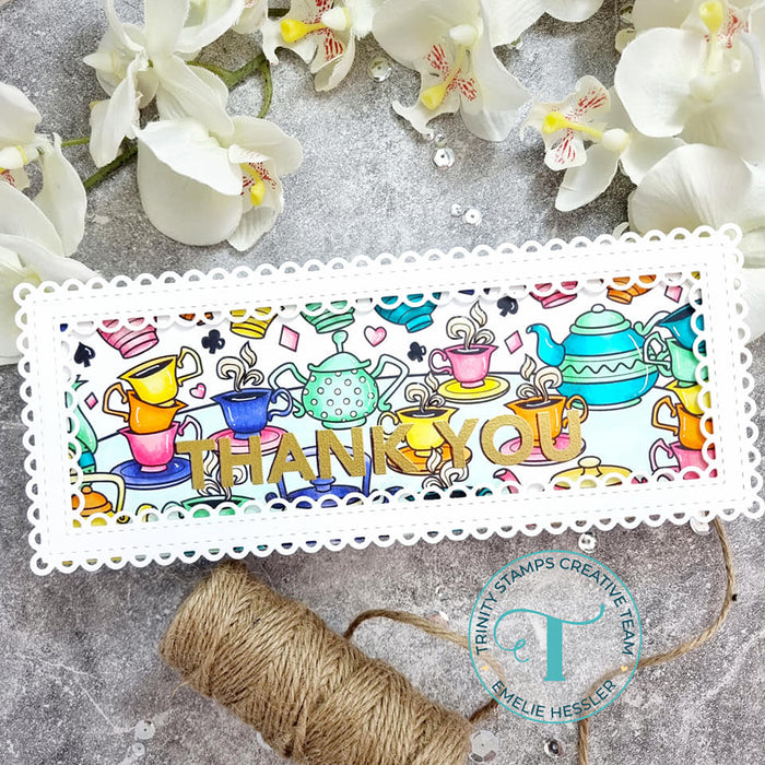 Tea Party 4x11 Stamp Set