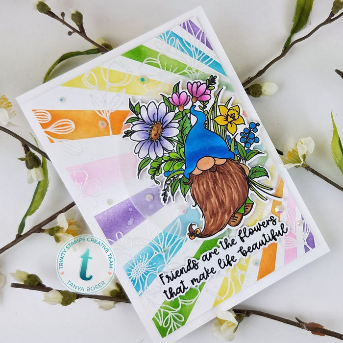 * Last Chance * Friends are Flowers 4x6 Stamp Set