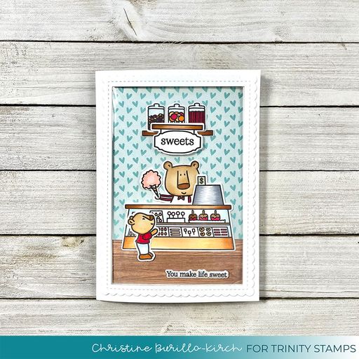 Cozy Bear Sweet Shop 4x8 Stamp Set
