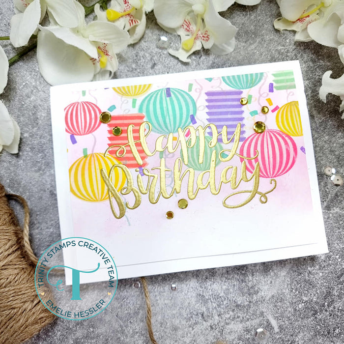 Pretty Party Decor 4x6 Stamp Set