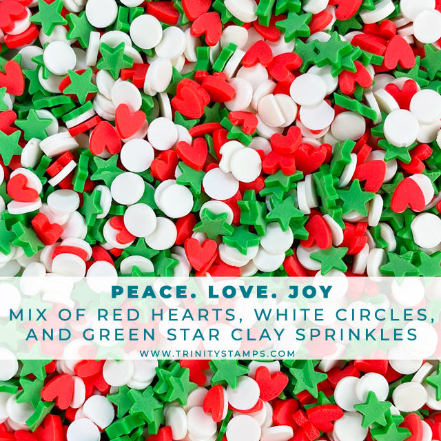 *Last Chance* Peace Love & Joy Clay Embellishments