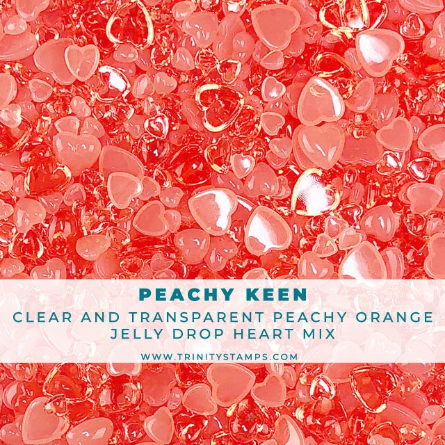 *Last Chance* Jelly Heart Baubles - Peachy Keen