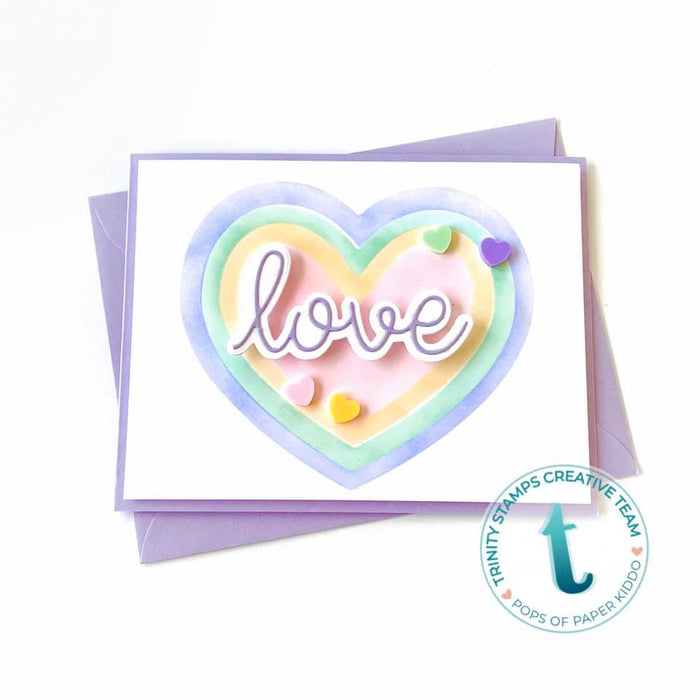Layered Heart - 6x6" Laser Cut 2-Piece Layering Stencil Set