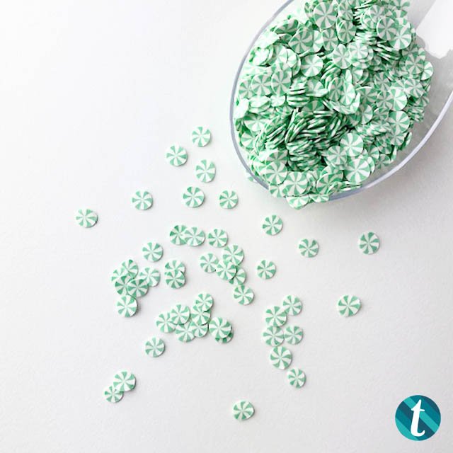 *Last Chance* Spearmint Candy Clay Embellishments