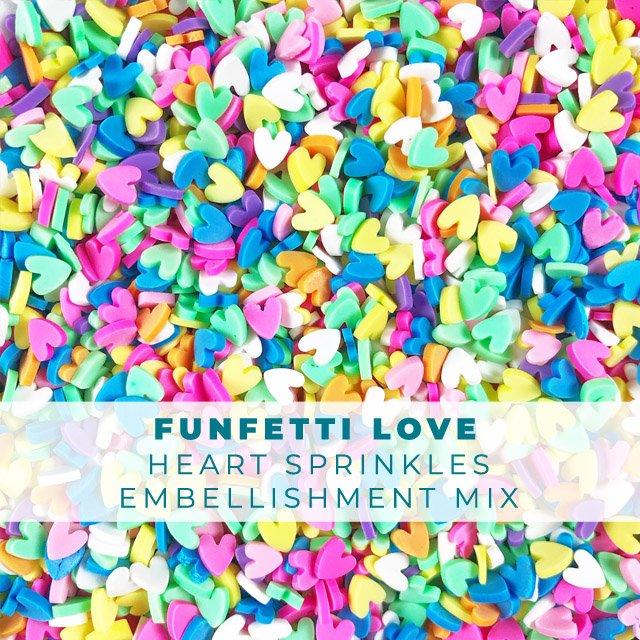 *Last Chance* Funfetti Love Clay Embellishments